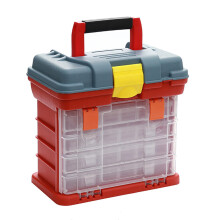 Adjustable Storage Box with Dividers for Crafts and Sewing, Clear Durable Craft Organizer