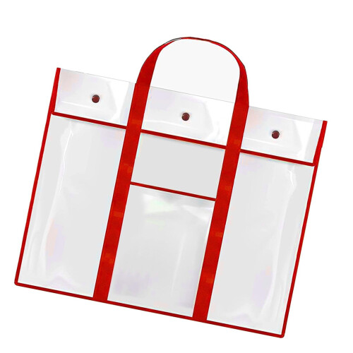 Red Art Portfolio Carrying Case for Artists with ColorCoded Organization and Quick Item Identification