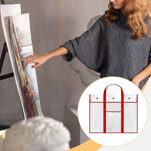 Red Art Portfolio Carrying Case for Artists with ColorCoded Organization and Quick Item Identification 2