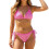 2-teiliges String-Set für Damen, Badeanzüge,-Rosenrot M 1