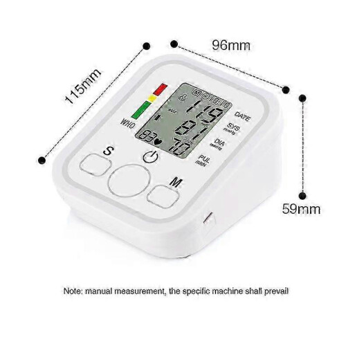 (Yellow) Automatic Blood Pressure Monitor - Digital BP Machine for Home Use Elderly, Accurate Upper Arm Cuff, Large LCD Display, Memory Function 2