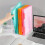A4 Document Storage Box Waterproof File Organizer Transparent Multilayer Design Orange for Office 3