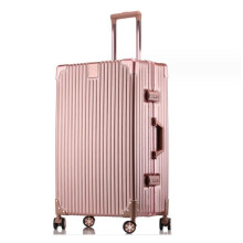 Lightweight Aluminum Luggage with TSA Lock, Vintage Semi‑Mirrored Design, Quiet Double Compartment, 22 and 26 Inch