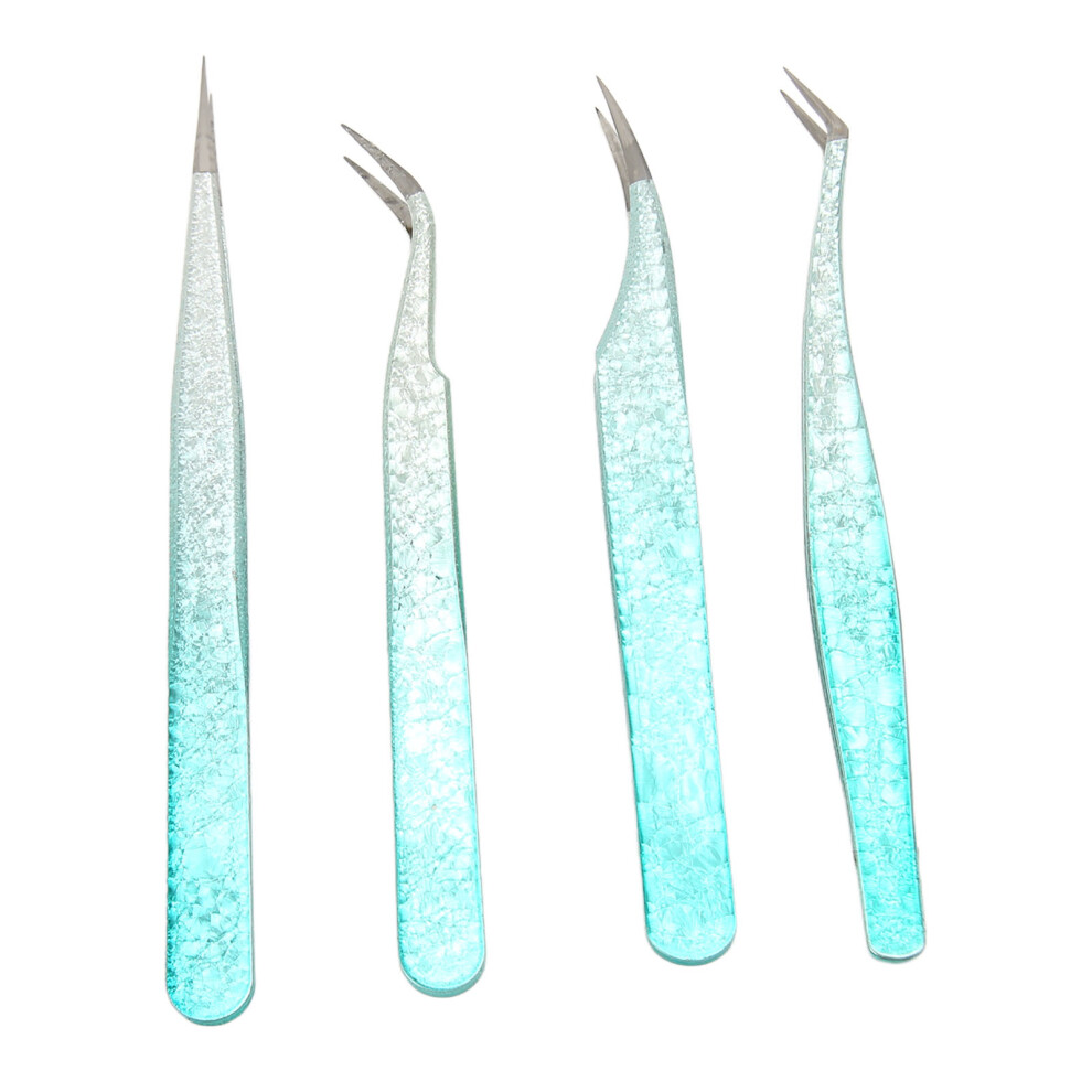 Fine Point Nail Tweezers Plastic + Stainless Steel