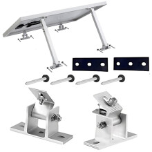 -solar Panel Bracket, Solar Panel Holder End Clamp Kit, Stand Solar Module 0-60 Individually Adjustable Flat Roof Mounting Angle (without