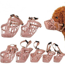 7pcs/Set Softness Plastic Dog Muzzle, Anti Bite Adjustable Pet Basket, Dogs Training Mouth Cover Mesh Cage, Breathable Comfortable, for Small, Medium