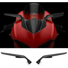 Motorrad-Seitenspiegel kompatibel mit Ducati Panigale V2 V4 959 1299 - Verstellbarer, drehbarer Windwing-Rückspiegel