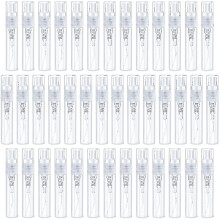 40 mini botellas de perfume vacías con atomizador, transparentes, de 3 ml.