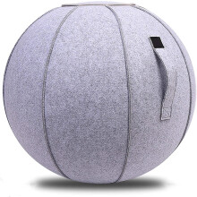 65cm Sitting Ball Chair For Office, Dorm, And Home, Pilates Exercise Yoga Ball With Cover, Lightweight Self-standing Ergonomic Posture Activating Exer