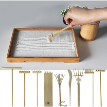 Mini Meditation Accessories Rake Set, Mini Zen Garden Rake Kit For Home Office Table Decoration, Meditation Sand Zen Garden Tools Zen Sand Rake Sets D