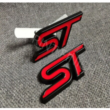 Μεταλλική μάσκα St Badge Κόκκινη Μαύρη για Ford Fiesta Focus Mondeo Kuga - Εμπρός & Πίσω