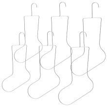 6 Pairs Stainless Steel Sock Blockers and Laundry Drying Hanger Rack, Fast Drying Adjustable Set for Hand Knitted Socks