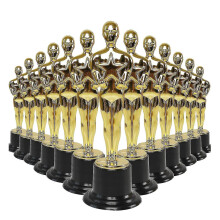 24er-Packung goldene Stern-Trophäen aus Kunststoff für Gastgeschenke, Schulauszeichnungen, Spielpreise, Partys (Rapunzel)