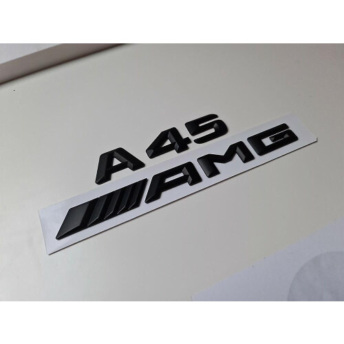 A45 Amg ματ μαύρο γράμμα αριθμός σήμα πίσω χώρου αποσκευών έμβλημα A Class Mercedes ματ