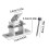 -solar Panel Bracket, Solar Panel Holder End Clamp Kit, Stand Solar Module 0-60 Individually Adjustable Flat Roof Mounting Angle (without 2