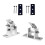 -solar Panel Bracket, Solar Panel Holder End Clamp Kit, Stand Solar Module 0-60 Individually Adjustable Flat Roof Mounting Angle (without 3