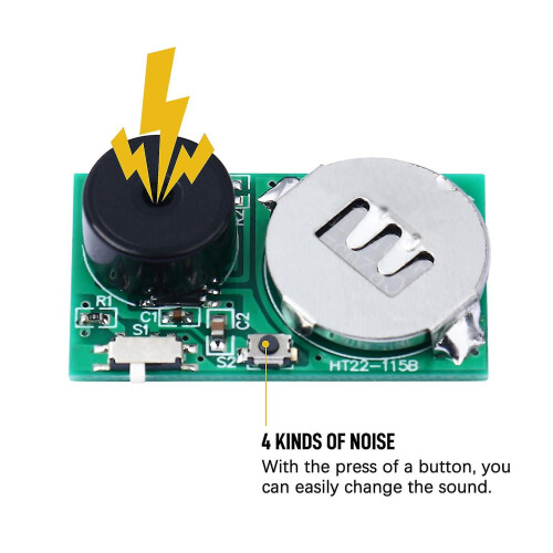Irritante piepende kantoorprank / grap / lawaaimaker / irritante Tricky Cricket PCB 2