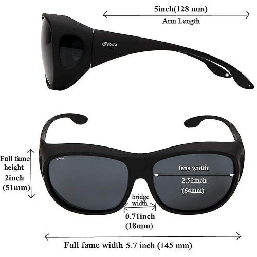 Γυαλιά ηλίου Fit Over Glasses με πολωμένους φακούς για άνδρες και γυναίκες 2