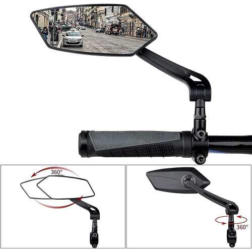 Rétroviseur de vélo anti-explosion, réglable, grand format, pour VTT 1