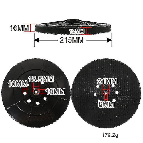 Πλάκα λείανσης 215 mm συμβατή με το ξηρό τριβείο Einhell Tc-dw 215 Te-dw 1