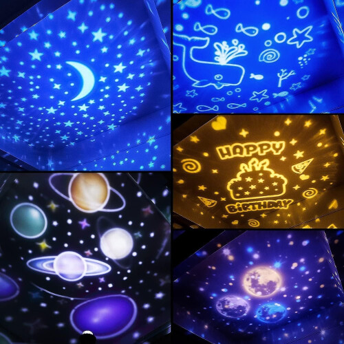 Solar System Projector Night Light 360 Rotating, 5 Films, Kids Room Decor 1
