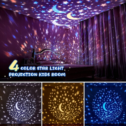 Solar System Projector Night Light 360 Rotating, 5 Films, Kids Room Decor 2