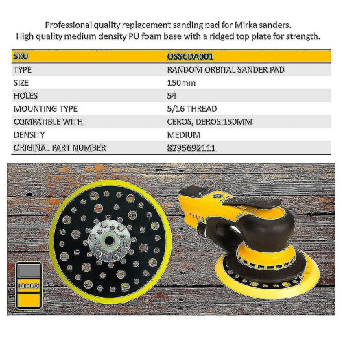 150mm 5/16 Thread 52 Hole Loop Backing Pad Compatible With Mirka 2