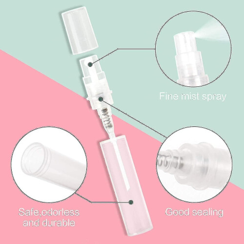 40 Pcs Mini Spray Bottle Empty Perfume Atomiser Clear Perfume Bottle 3ml 2