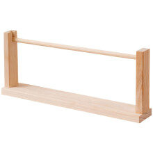 Wooden Ribbon Organizer Rack for Craft Supplies and Art Studio, MultiSpool Dispenser with Sturdy Wooden Shelf