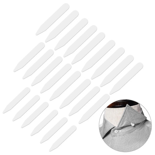 Vorcool 200pcs Plastic White Shirts Collar Stays Bones Stiffeners In 3 Sizes 1