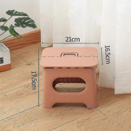 (S,Pink)Large Step Stool Folding Foldable Multi Purpose Heavy Duty Home Kitchen Kids 2