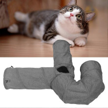 SCSYV 3 Way Cat Tunnel Safe Durable Tear Resistant Collapsible Kitten Tunnel Tube for Daily Exercise