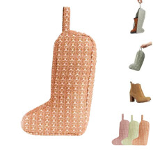 Quilted Boot Storage Bag with Handle, SpaceSaving Tall Boot Organizer for Cowboy Boots Closet Travel