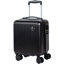14 Inch Carry On Luggage Ultra Lightweight Business Suitcase with Shockproof Protection and 360 Wheels (Black)