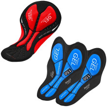 Lot de 3 cuissards de cyclisme rembourrés en gel pour hommes et femmes.