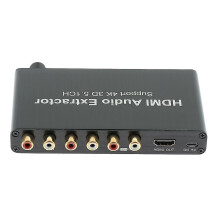 4K 3D 5.1-Kanal HDMI auf HDMI 3,5-mm-Koaxial-Decoder bzw. Extraktor-Adapter