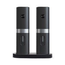 Ensemble moulin à sel et poivre électrique rechargeable avec base de chargement et éclairage LED réglable