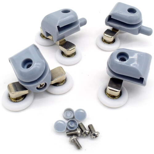 8 Pack Double Shower Door Rollers 23mm Diameter Bathroom Replacement Parts 1
