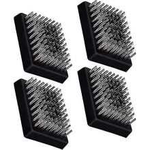 Set van 4 vervangende grillborstelkoppen, draadloos, vervangbare koppen compatibel met de meeste grillborstels, beste barbecuereiniger (4 stuks)