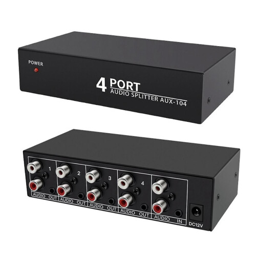 o Διαχωριστής 1 σε 4 Έξοδος RCA L/R Aux Stereo o Διαχωριστής 1X4 o Διανομέας για ηχείο DVD PC 1