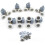 8 Pack Double Shower Door Rollers 23mm Diameter Bathroom Replacement Parts 1