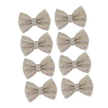 8pcs Bow Shoe Clips 8x5.5cm Resin Felt Bridal
