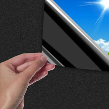 Self-adhesive Window Film Blackout Foil Black 200x44.5 Cm