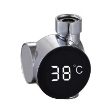 Termómetro de ducha de agua para el hogar con pantalla LED, medidor de monitor de temperatura del agua que genera electricidad.