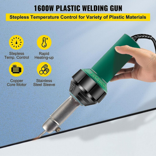 Φακός θερμού αέρα 1600w, πιστόλι συγκόλλησης PVC, πλαστικό, πολύ καλό 2
