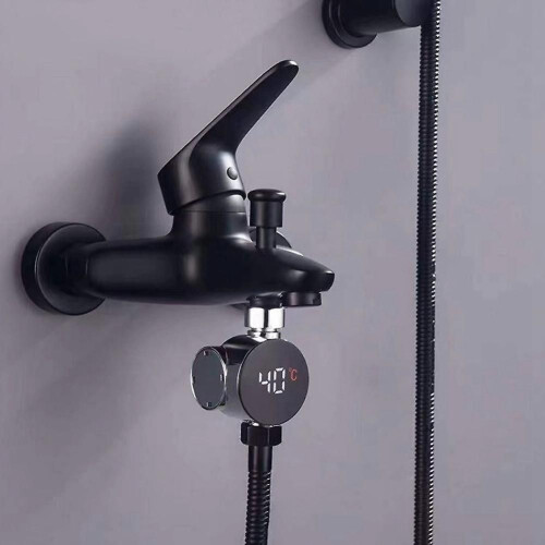 LED-Display-Thermometer für die Dusche, - Stromerzeugender Wassertemperaturmesser 2