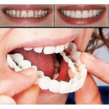 A Pair Upper & Lower High Quality Denture Instant Smile Comfort Fit Flex Cosmetic Teeth Denture Teeth Top Cosmetic Veneer High Quality Prime Day