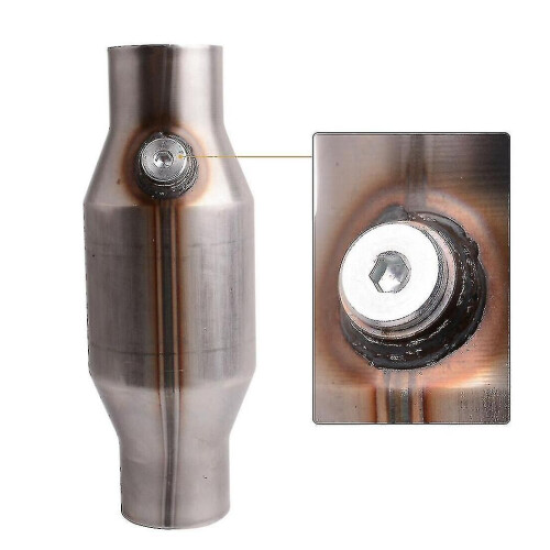 Catalisador de escape de alto fluxo compatível com conversor rotativo de 2,5 polegadas, em aço inoxidável, modelo 425250. 1