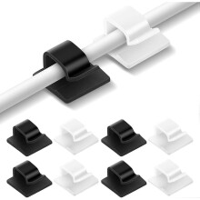 100 Pcs Cable Clips, Adhesive Cable Organizer Cord Holder Wire Clip Wire Management Self Adhesive Hooks Wire Holder for Office,Home