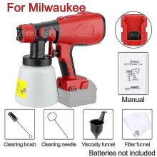 Geschikt voor Milwaukee 18V accu 800ml elektrische spuitpistool, draadloze verfspuit voor auto's, meubels, staalcoating, airbrush.